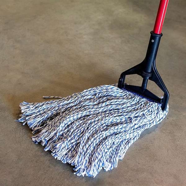 Nano Microbial Cut End Finish Mop,Blue/White